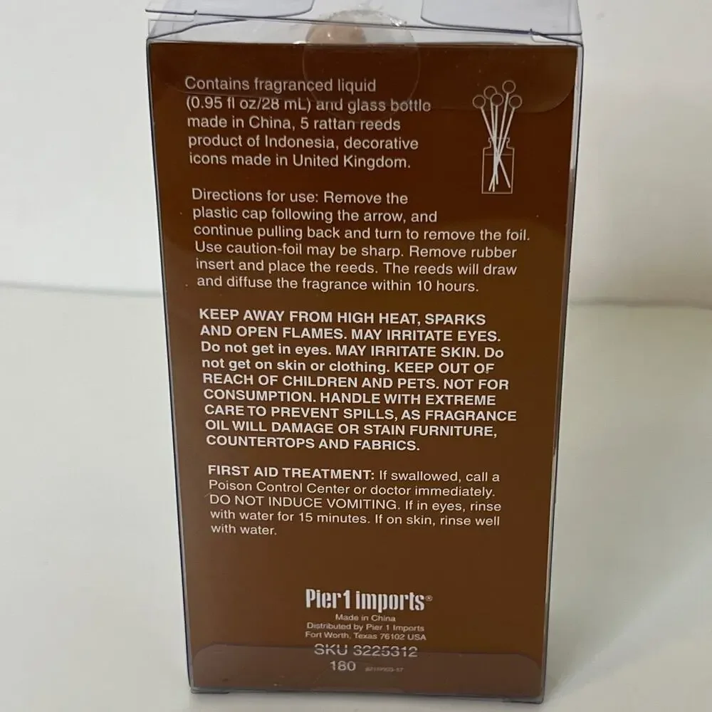 Pier 1 Gingerbread Cookie Reed Diffuser New In Box Holiday Scent 0.95 fl oz